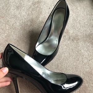 Black closed toe heels